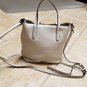 Rebecca minkoff mini leather whipstitch tote bag